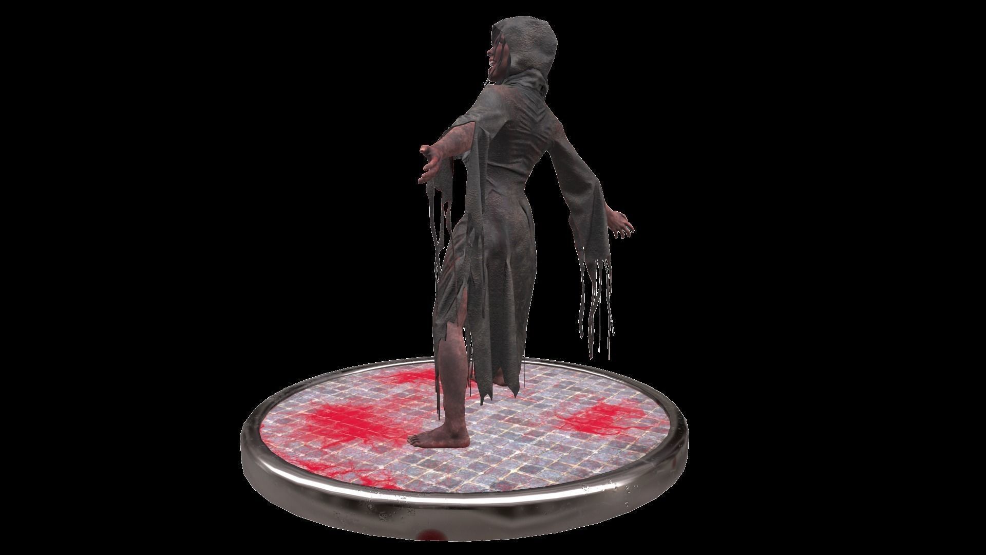 PBR Lowpoly Character Female Low-poly 3D model_6