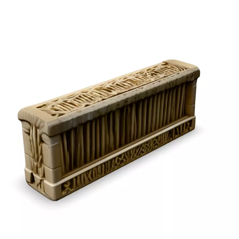 Ornate Balustrade Section Architectural Detail Low-poly 3D model_4