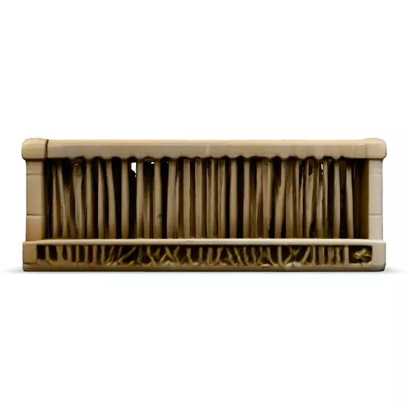 Ornate Balustrade Section Architectural Detail Low-poly 3D model_3