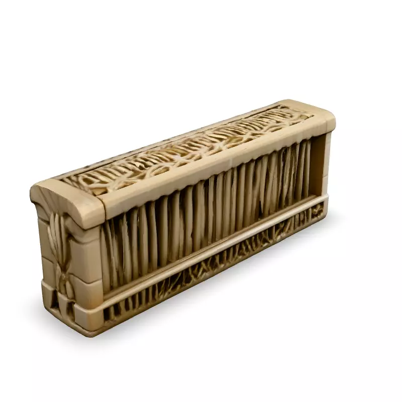 Ornate Balustrade Section Architectural Detail Low-poly 3D model_2