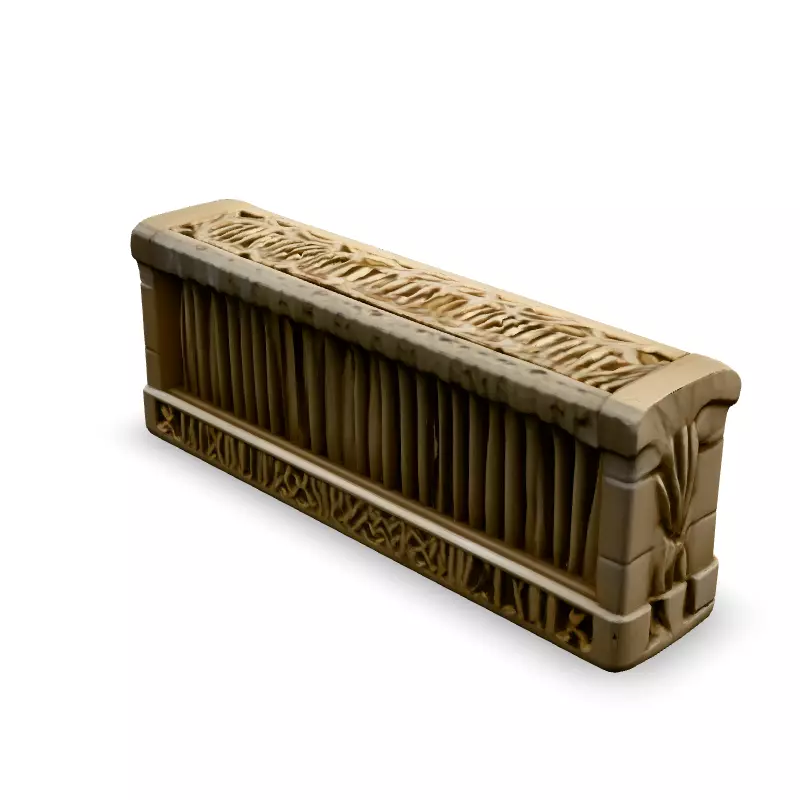 Ornate Balustrade Section Architectural Detail Low-poly 3D model_5