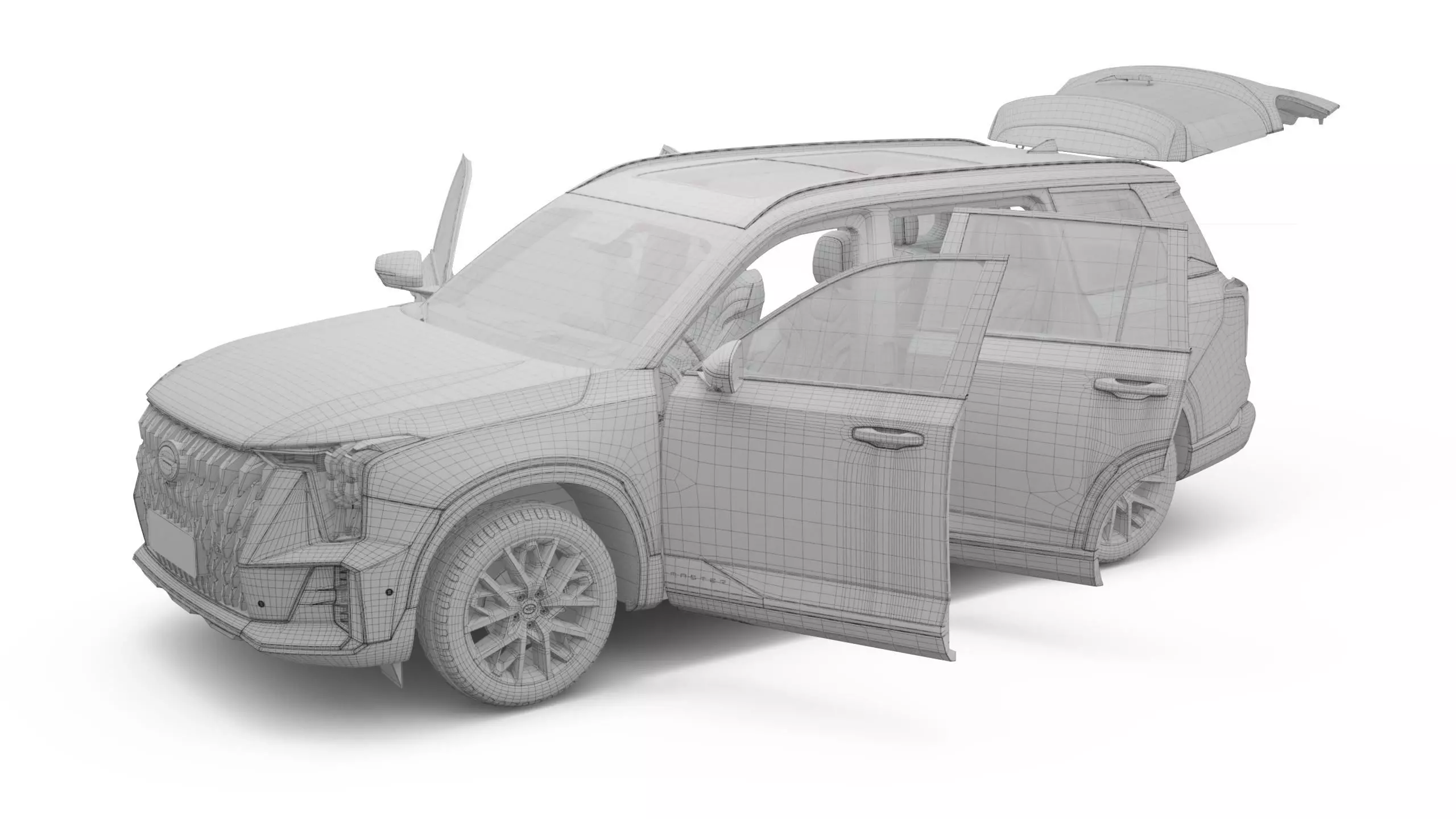 2026 GAC GS8 6 Seats with Interior 3D model_16