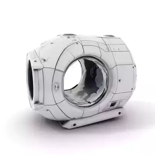 Futuristic Escape Pod model pack Low-poly 3D model