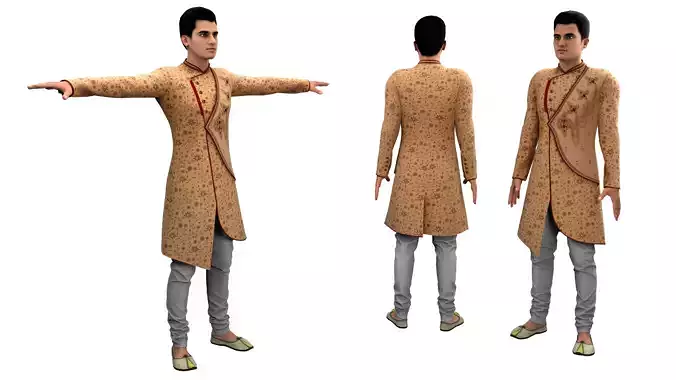 indian 3d man shalwar kameez
