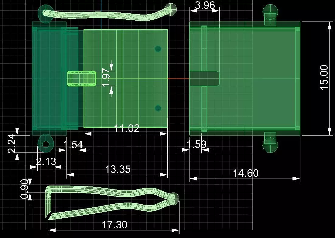 Jewelry CLASP Lock for bracelet 15mm width STL ready for Print 3D print model_9