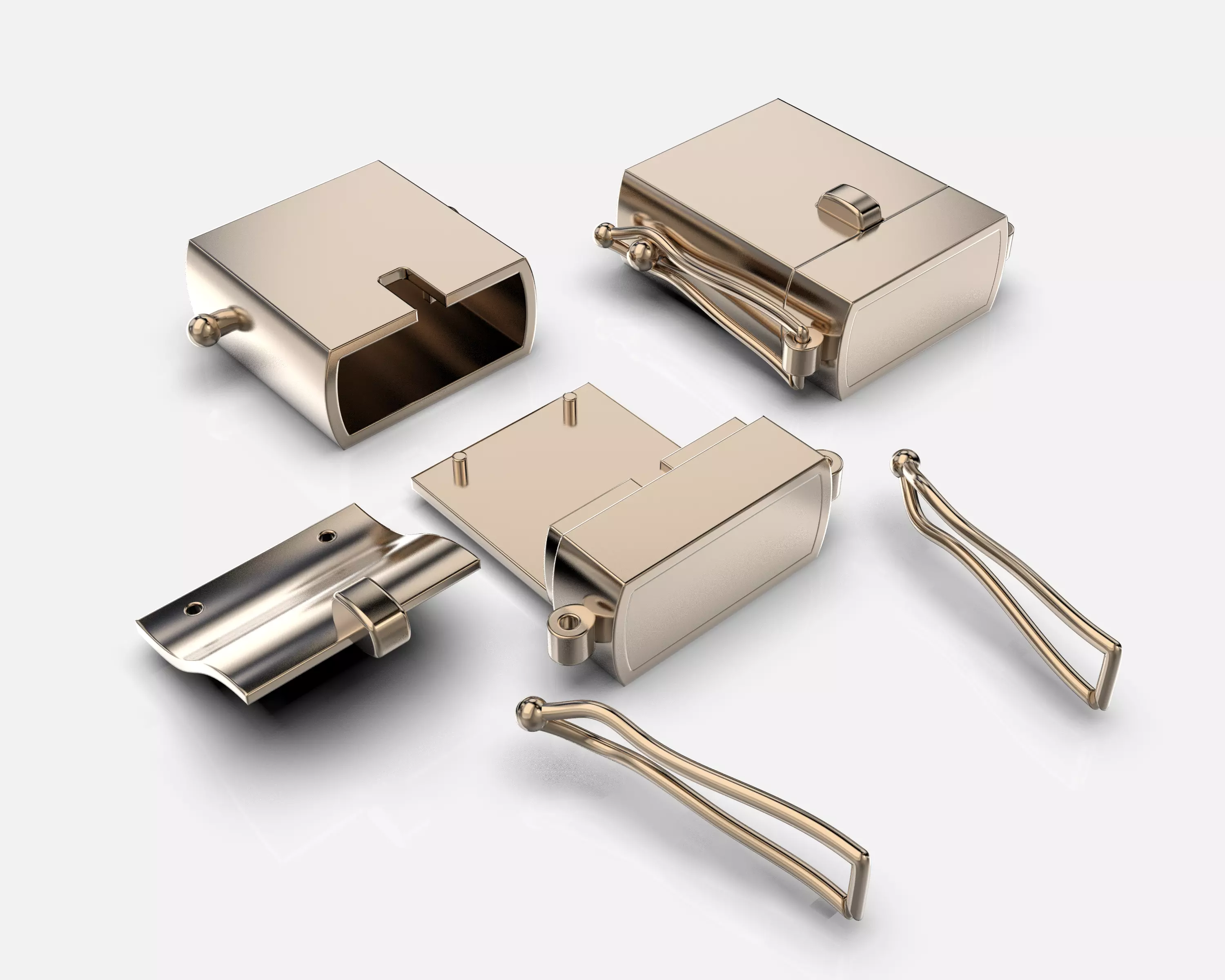 Jewelry CLASP Lock for bracelet 15mm width STL ready for Print 3D print model_6