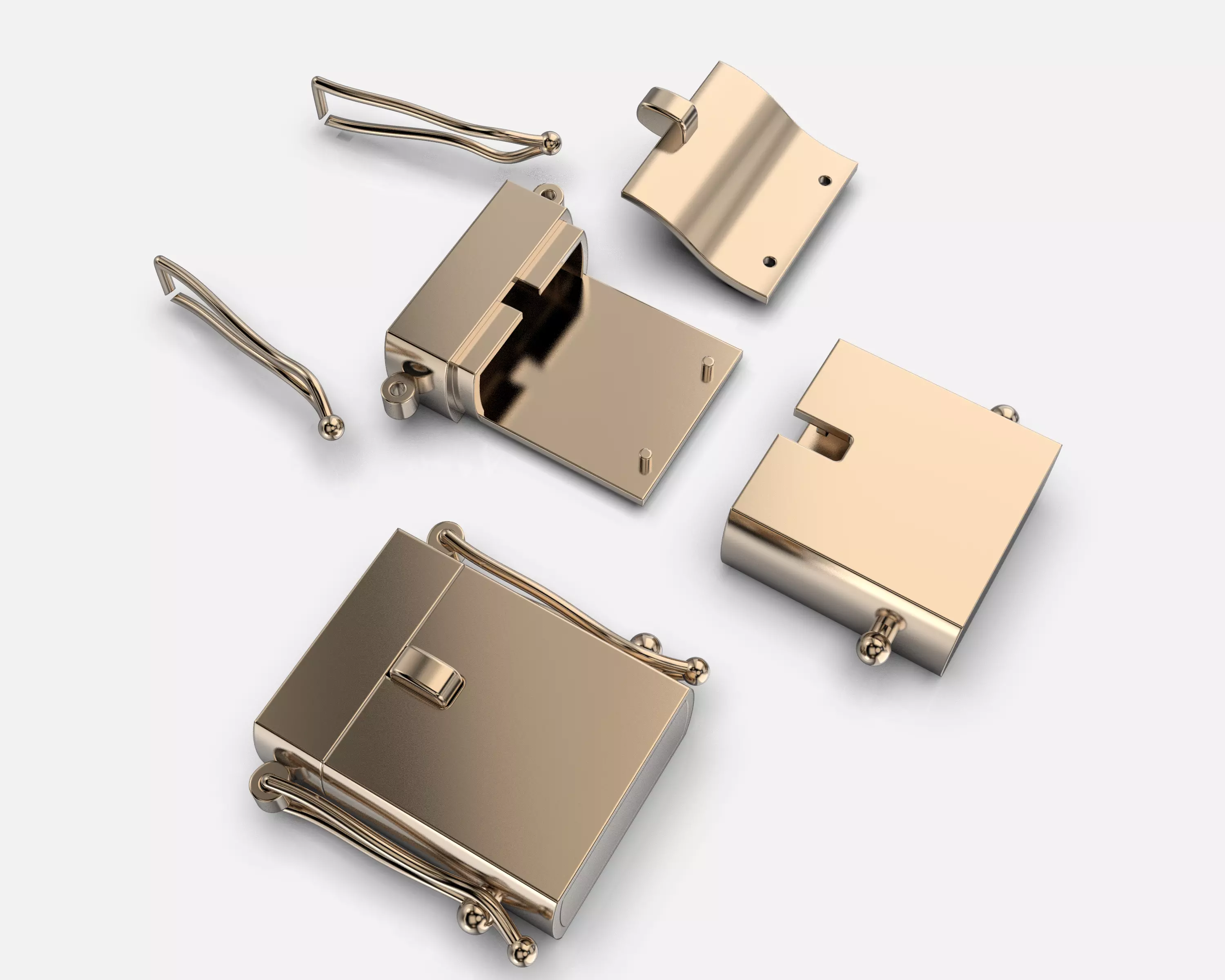 Jewelry CLASP Lock for bracelet 15mm width STL ready for Print 3D print model_5