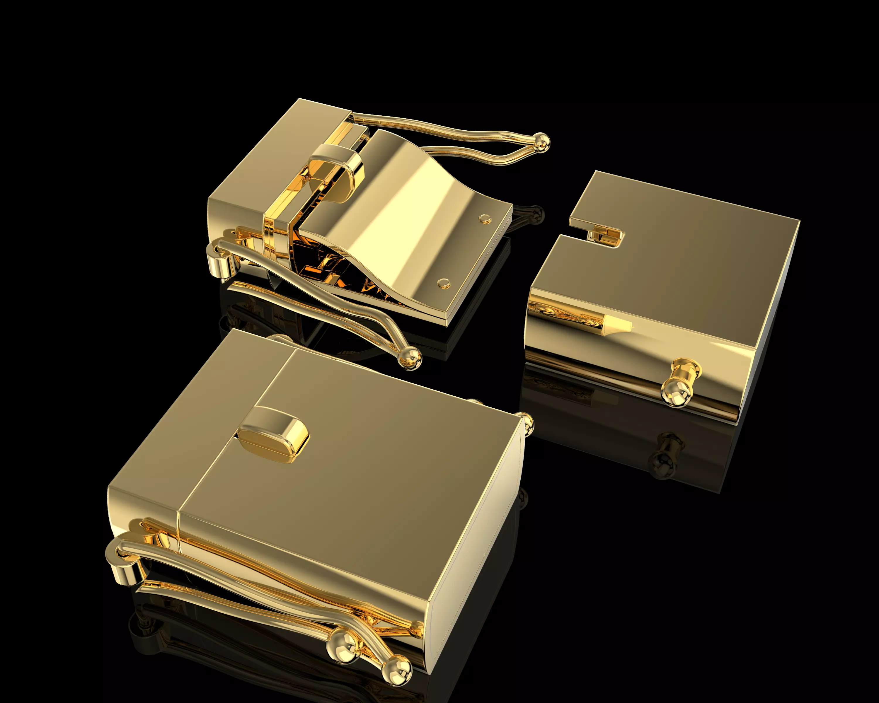 Jewelry CLASP Lock for bracelet 15mm width STL ready for Print 3D print model_12