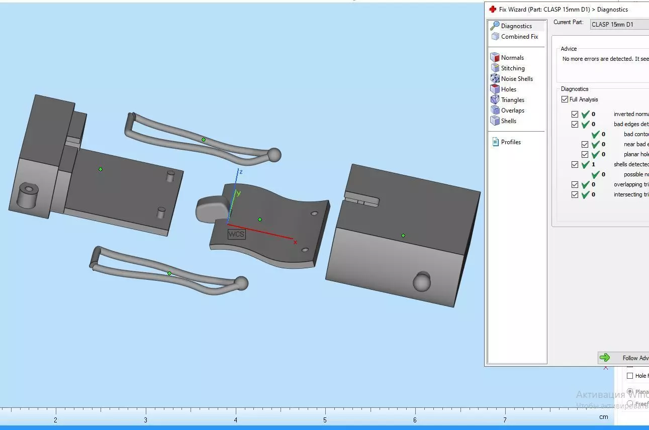 Jewelry CLASP Lock for bracelet 15mm width STL ready for Print 3D print model_1