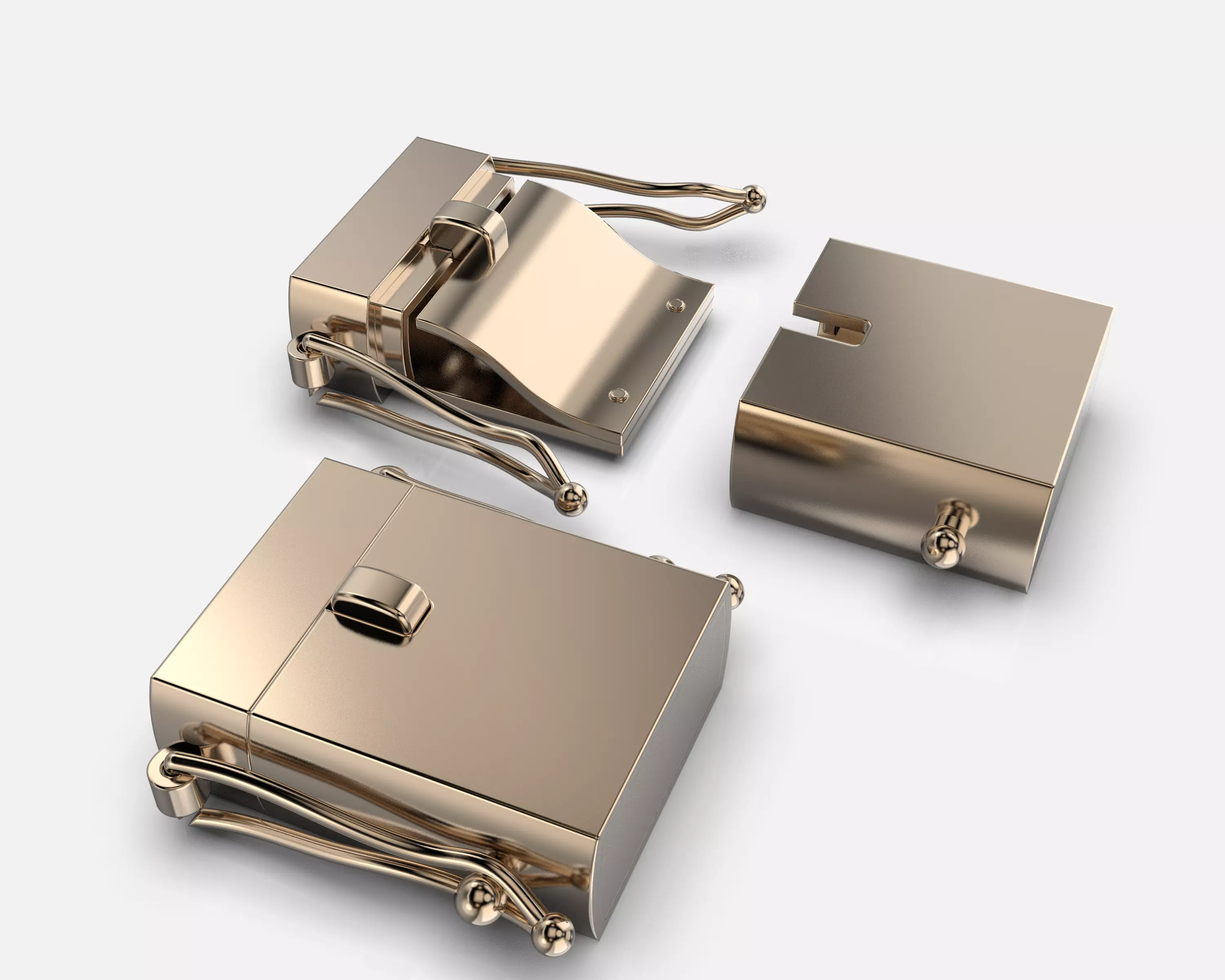 Jewelry CLASP Lock for bracelet 15mm width STL ready for Print 3D print model_4