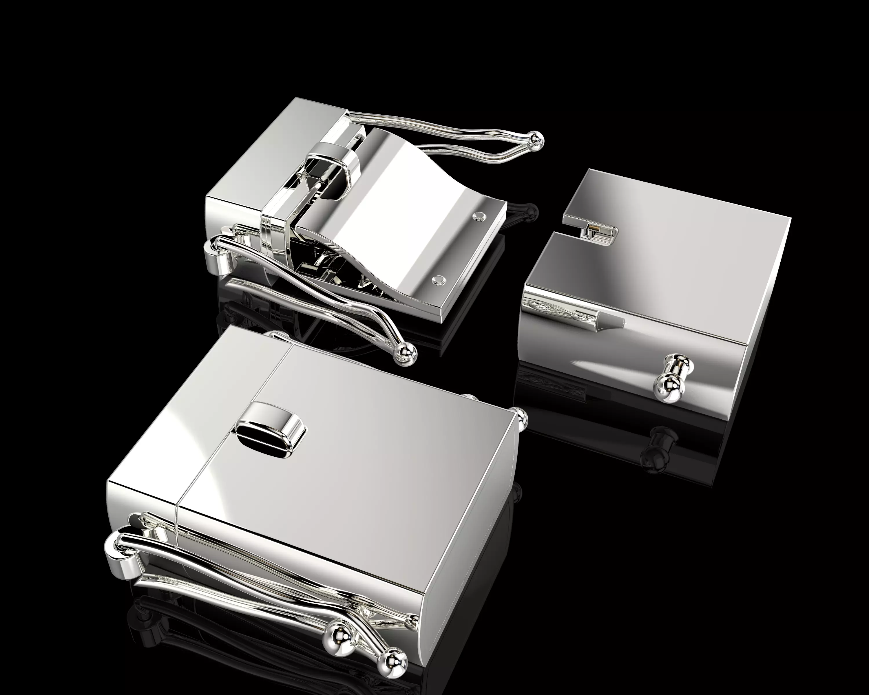 Jewelry CLASP Lock for bracelet 15mm width STL ready for Print 3D print model_2