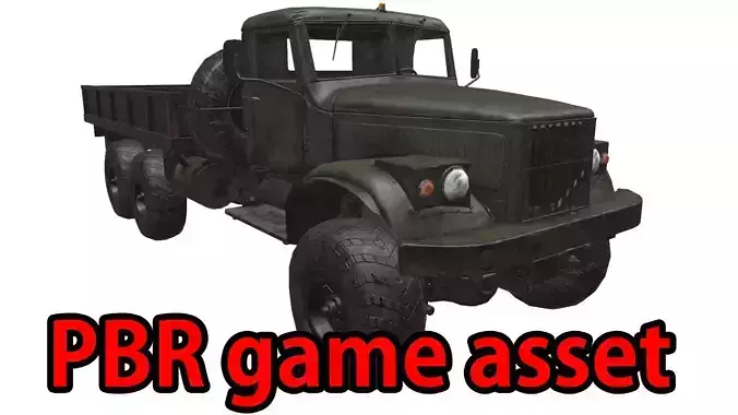 Russian Truck PBR Lowpoly Low-poly 3D model