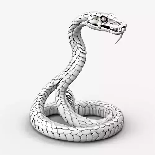 Stylized 3D Snake Model Low-poly 3D model