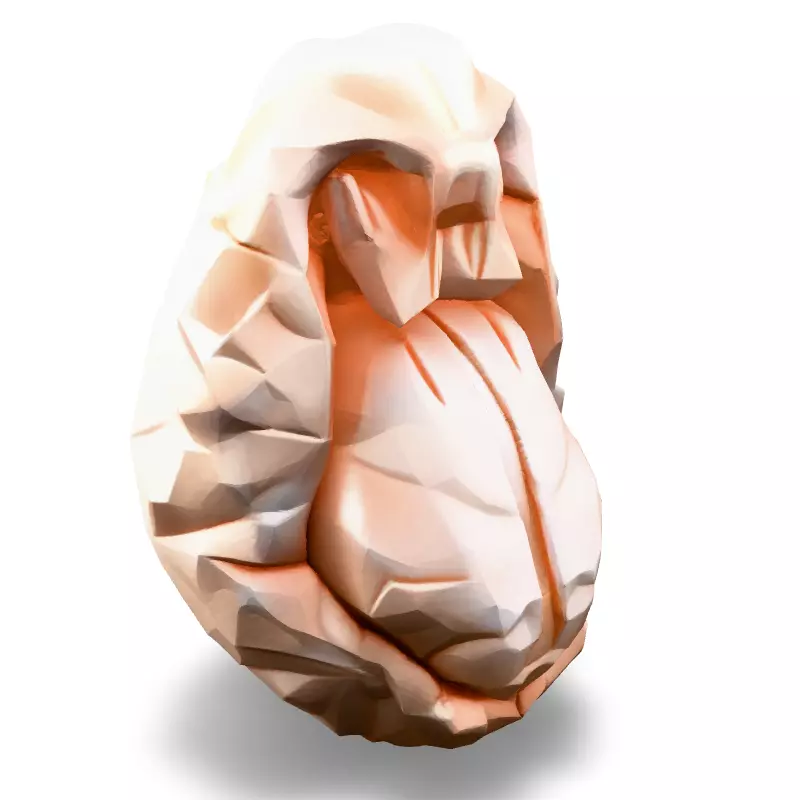 Low Poly Stylized Human Heart Low-poly 3D model_5