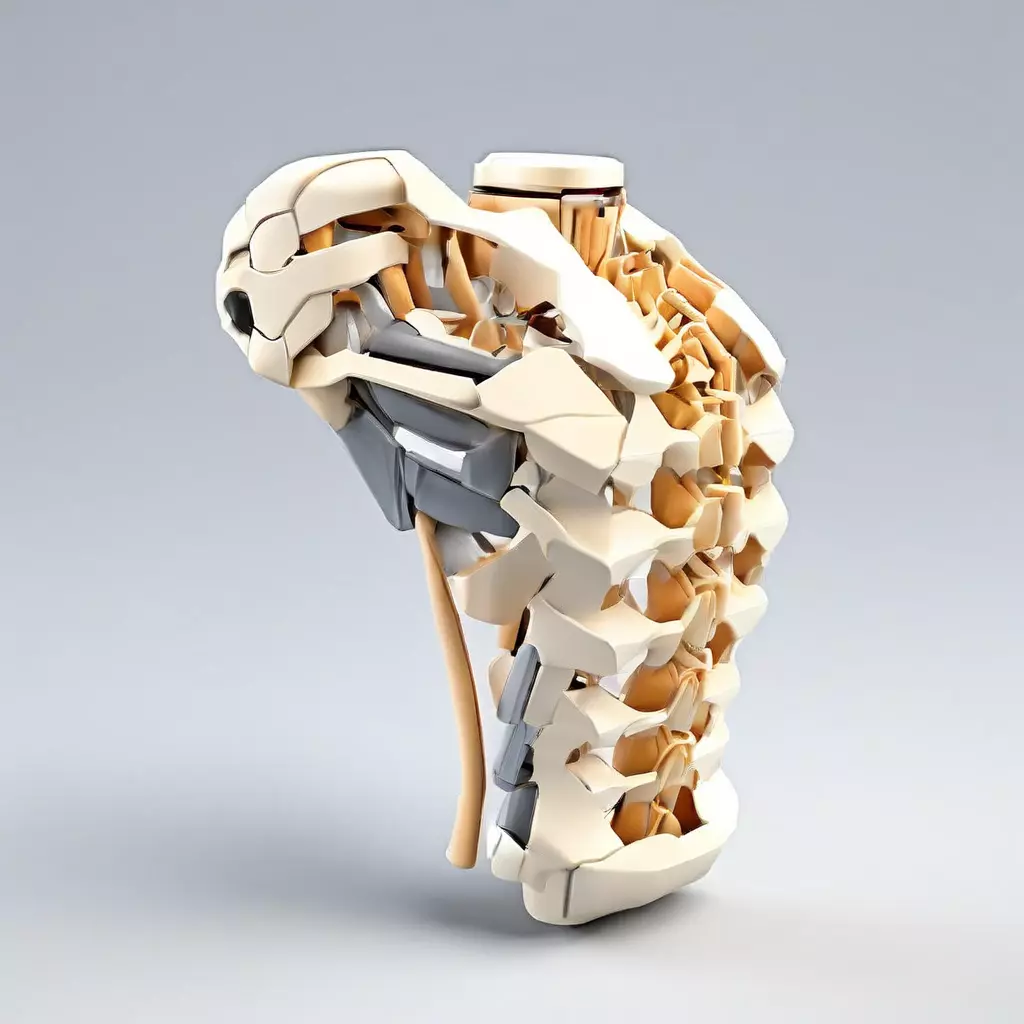 SciFi Robotic Torso and Neck Low-poly 3D model_0