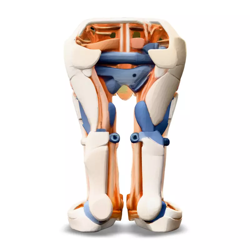 SciFi Robotic Legs with Internal Structure Low-poly 3D model_6