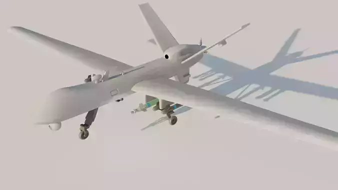 MQ9 Reaper UAV Drone  High-Detail Military Aircraft 3D Model
