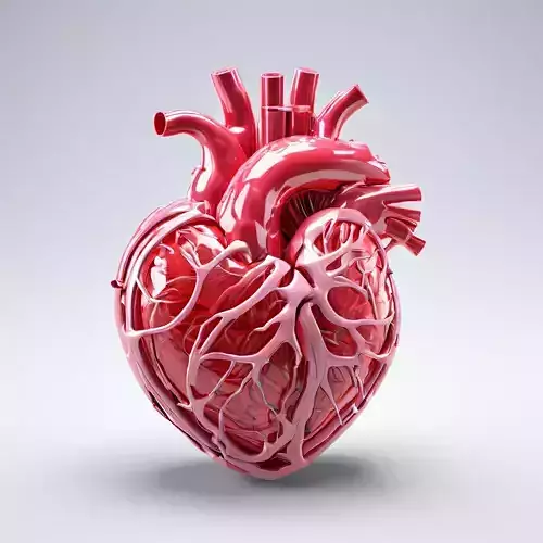 Realistic Anatomical Human Heart Model Low-poly 3D model