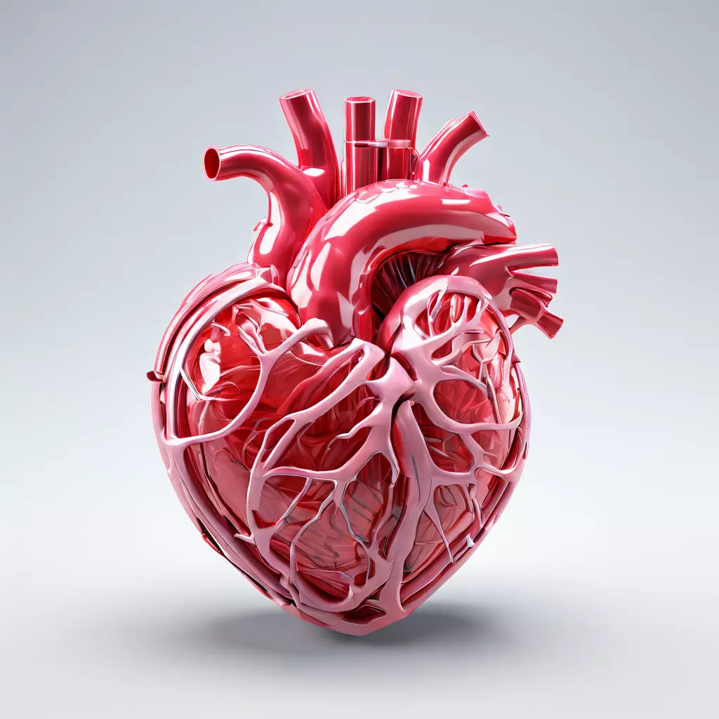 Realistic Anatomical Human Heart Model Low-poly 3D model_0