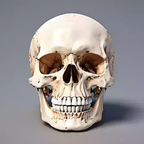 Realistic Human Skull 3D Model