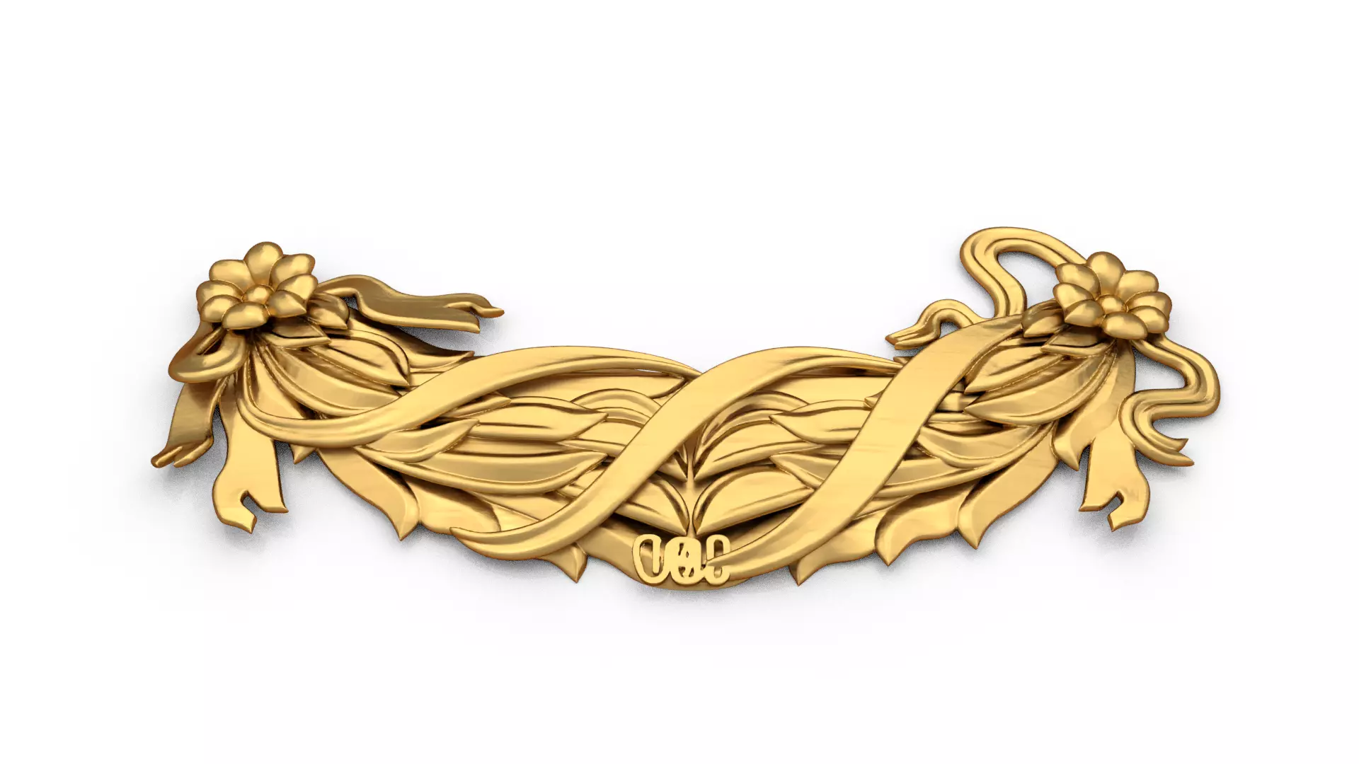 classic decorative swag onlay cnc 3d printing stl 03 3D print model_4