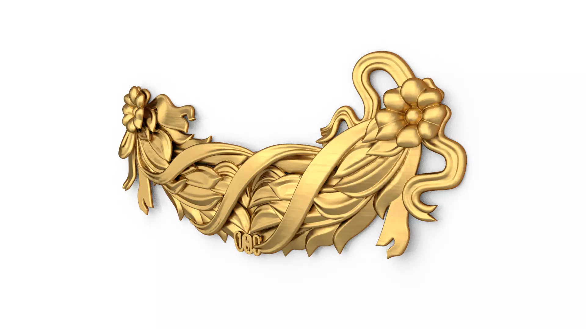 classic decorative swag onlay cnc 3d printing stl 03 3D print model_2