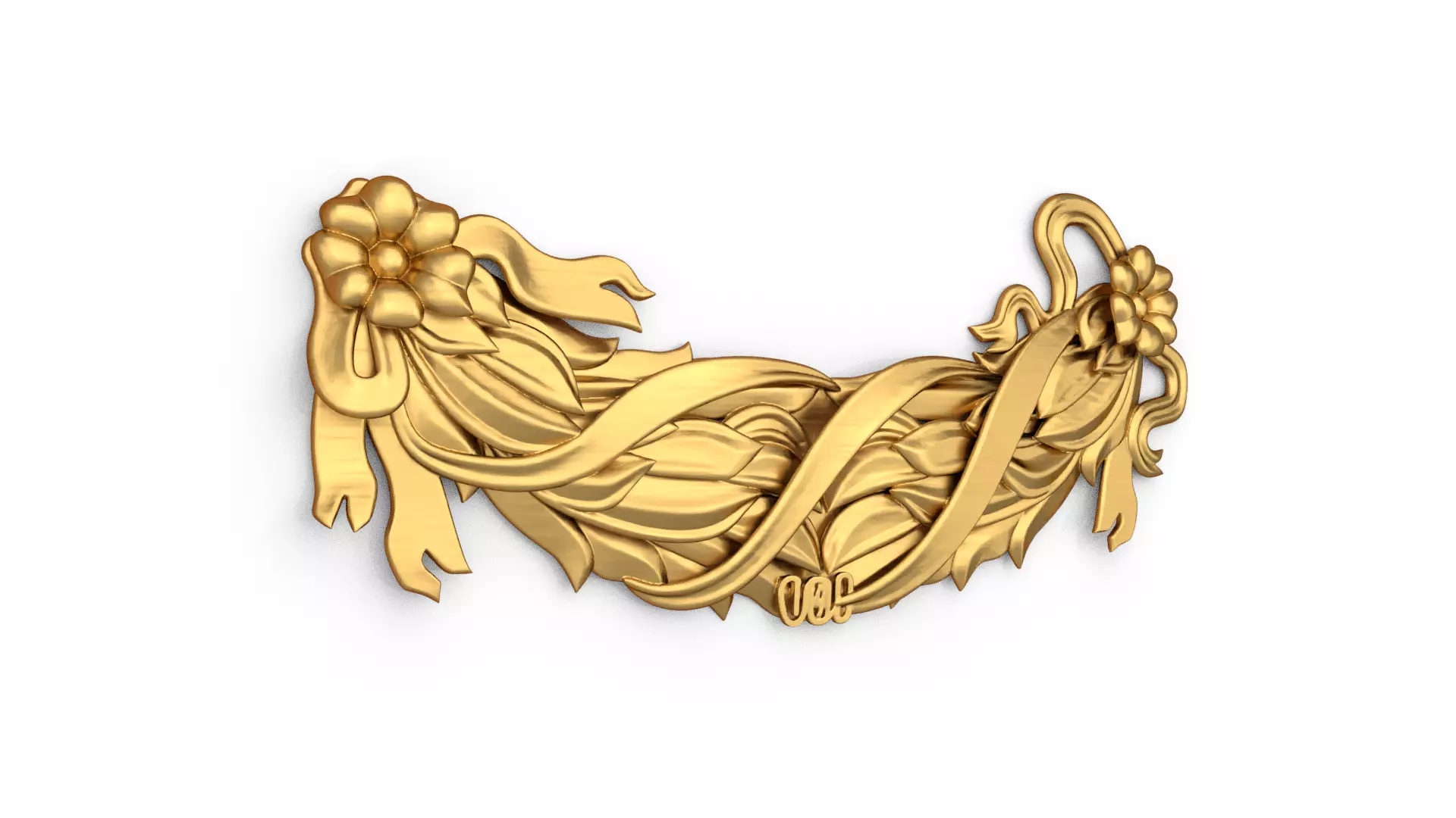 classic decorative swag onlay cnc 3d printing stl 03 3D print model_1