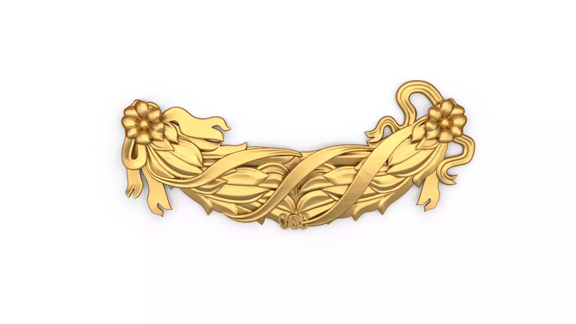 classic decorative swag onlay cnc 3d printing stl 03 3D print model_0