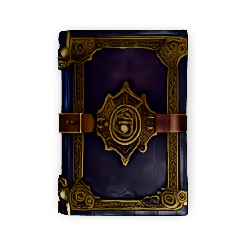 Ornate LeatherBound Antique Book Low-poly 3D model_7