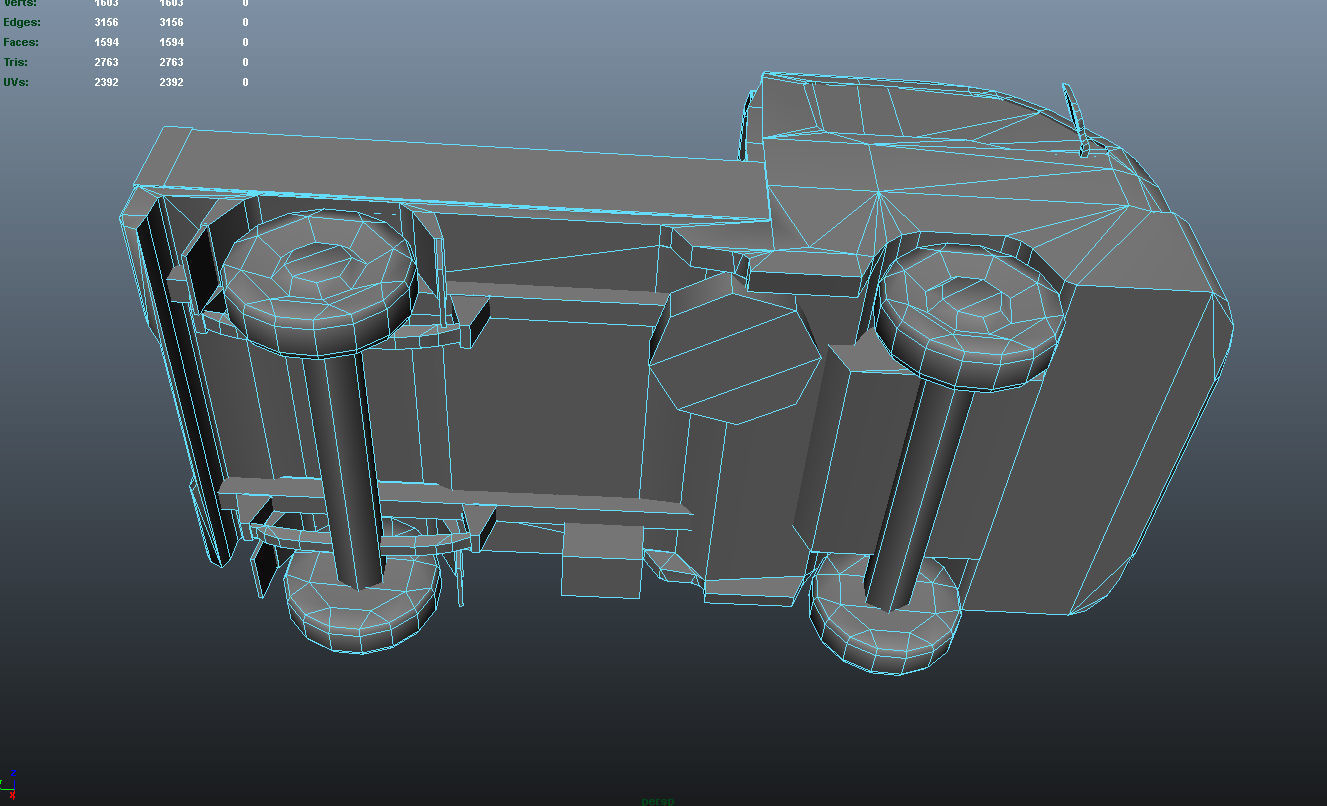 PBR Minitruck Lowpoly suzuki nissan pickup truck 3D model_11