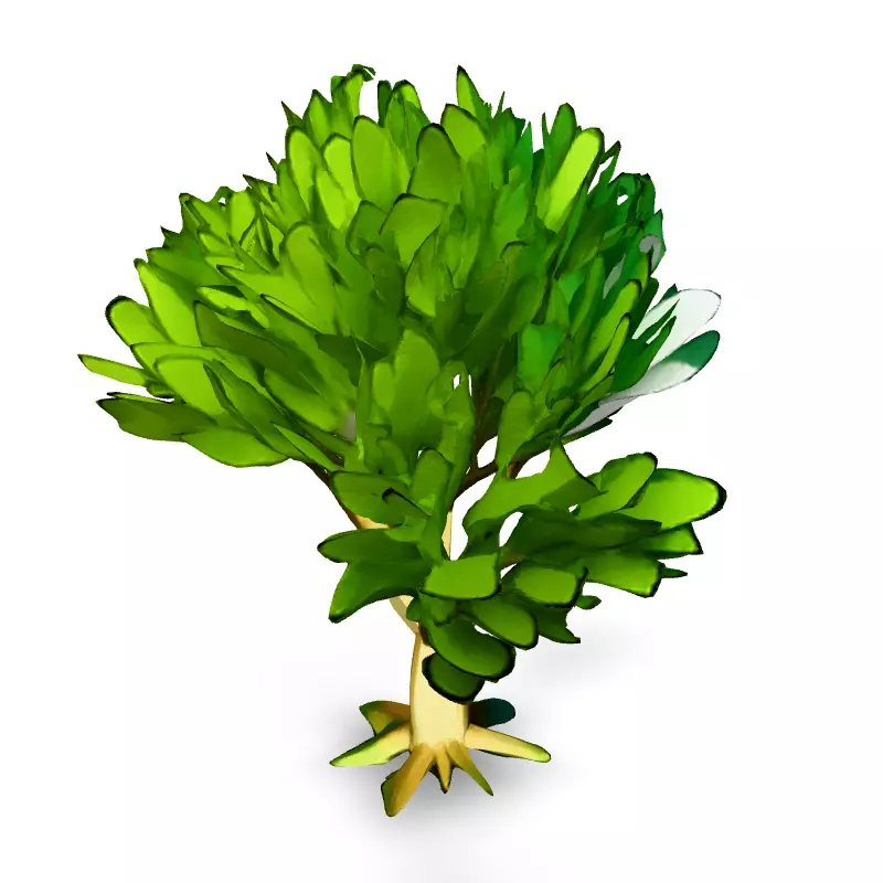 Low Poly Stylized Tree Low-poly 3D model_4