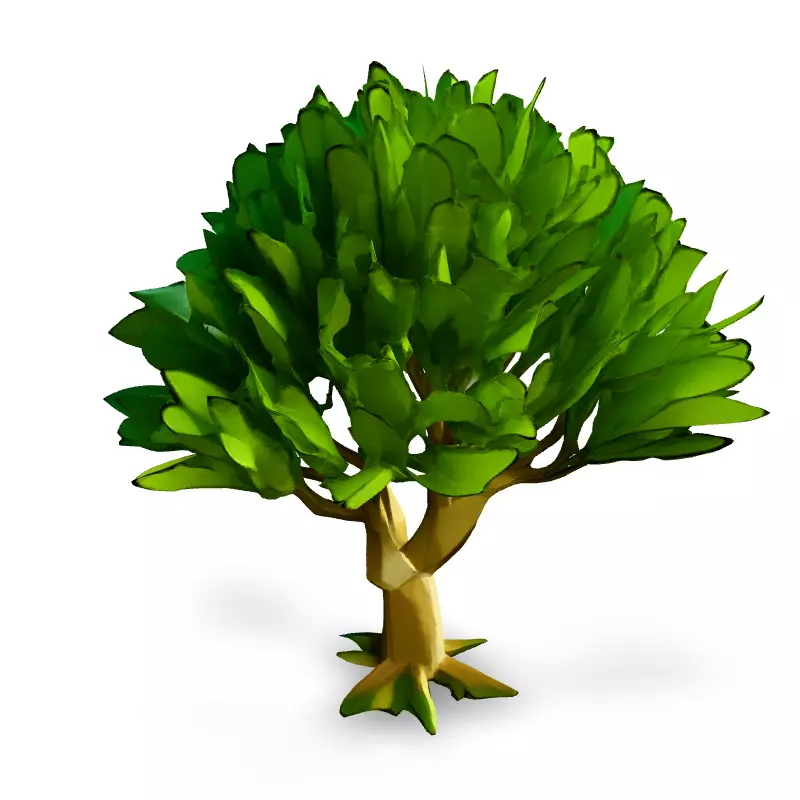 Low Poly Stylized Tree Low-poly 3D model_1