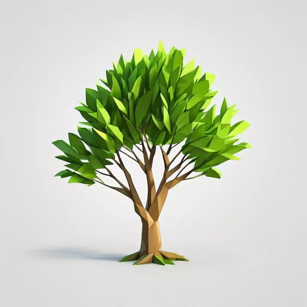 Low Poly Stylized Tree Low-poly 3D model_0