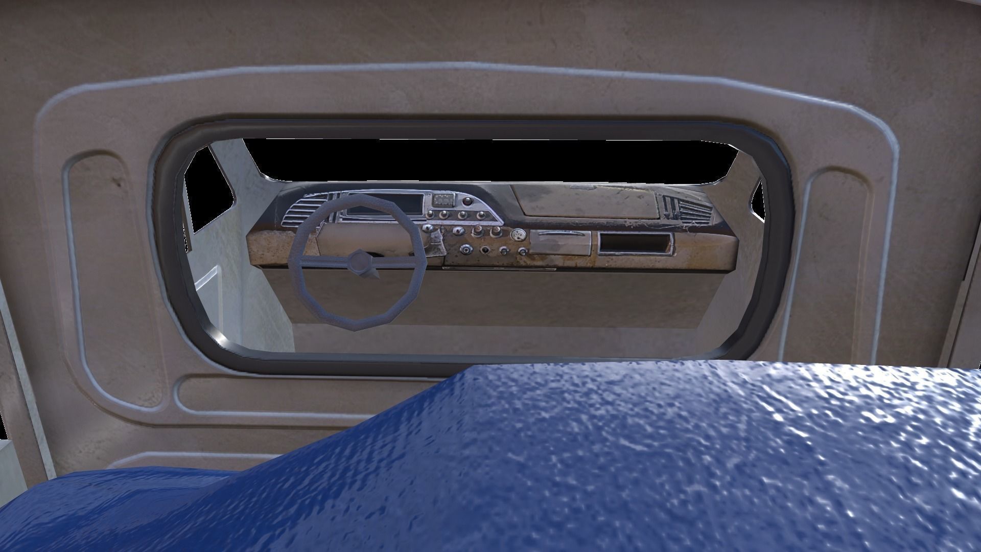 PBR Old Minitruck Lowpoly Low-poly 3D model_10