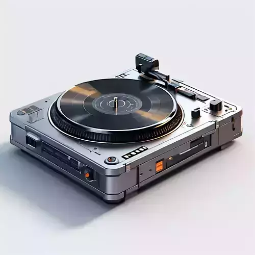 Futuristic Turntable SciFi Record Player