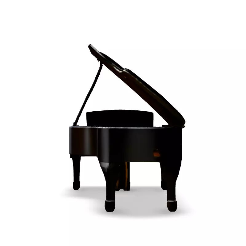 Realistic Grand Piano 3D Model Low-poly 3D model_6