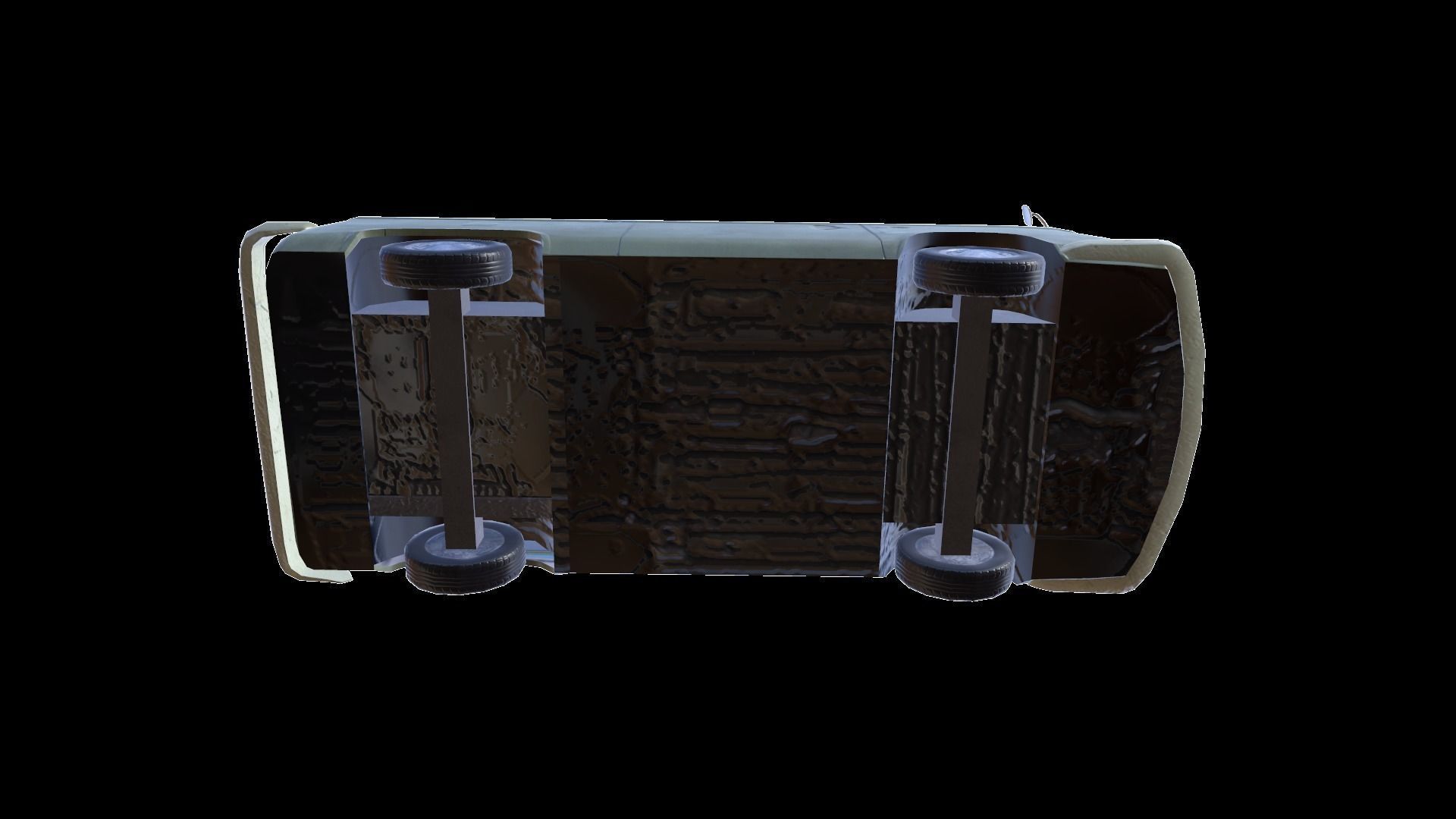 PBR VW T2 Van Lowpoly Low-poly 3D model_8