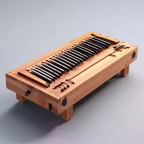 Realistic Wooden Glockenspiel 3D Model Low-poly 3D model