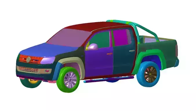 Volkswagen Amarok DC 2013 Vehicle 3d scan data 3D model 3D model
