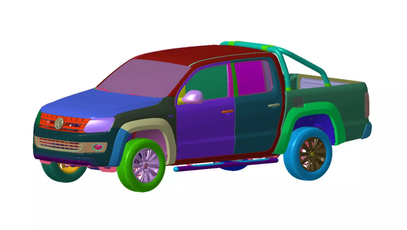 Volkswagen Amarok DC 2013 Vehicle 3d scan data 3D model 3D model
