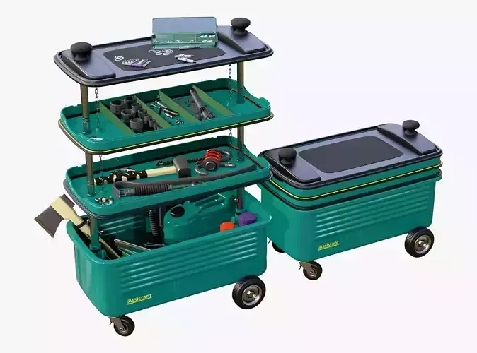 Workshop Tool Trolley M1 3D model