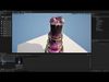 Luxury Wedding Cake with Flowers  Tiered Floral Purple  Gold Low-poly 3D model_1