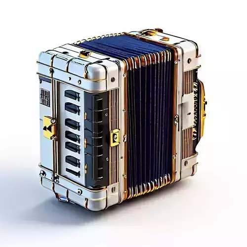 Realistic Accordion 3D Model