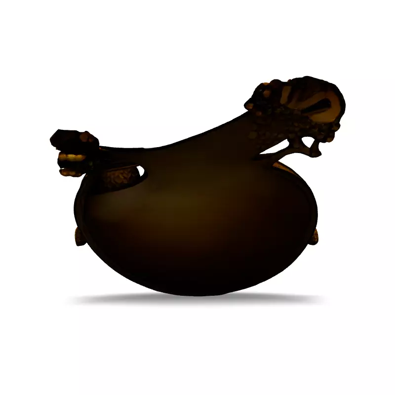 Ornate Lute Guitar 3D Model Low-poly 3D model_6