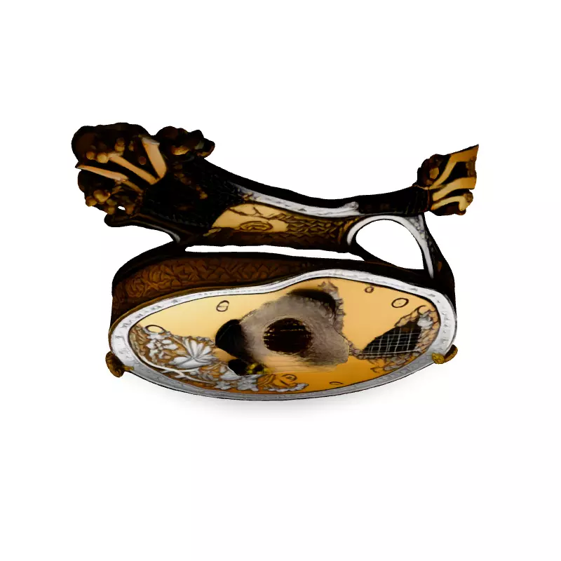 Ornate Lute Guitar 3D Model Low-poly 3D model_7