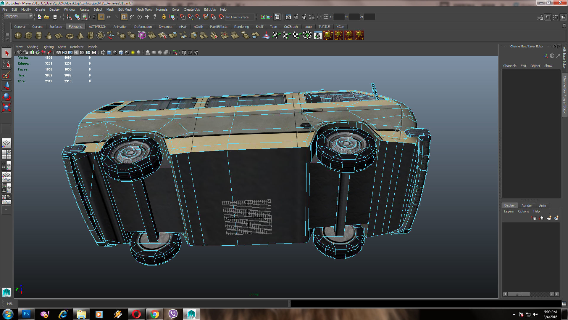 PBR T3 Van Lowpoly Low-poly 3D model_15