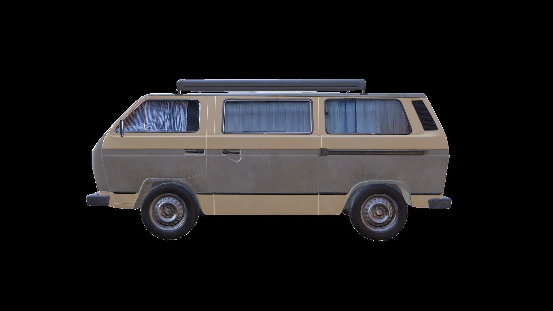 PBR T3 Van Lowpoly Low-poly 3D model_2