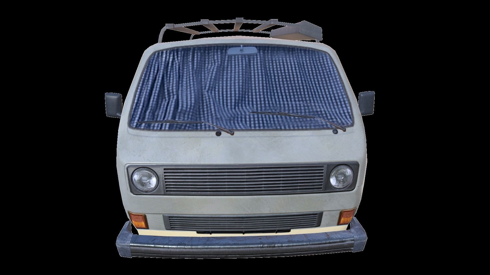 PBR T3 Van Lowpoly Low-poly 3D model_6