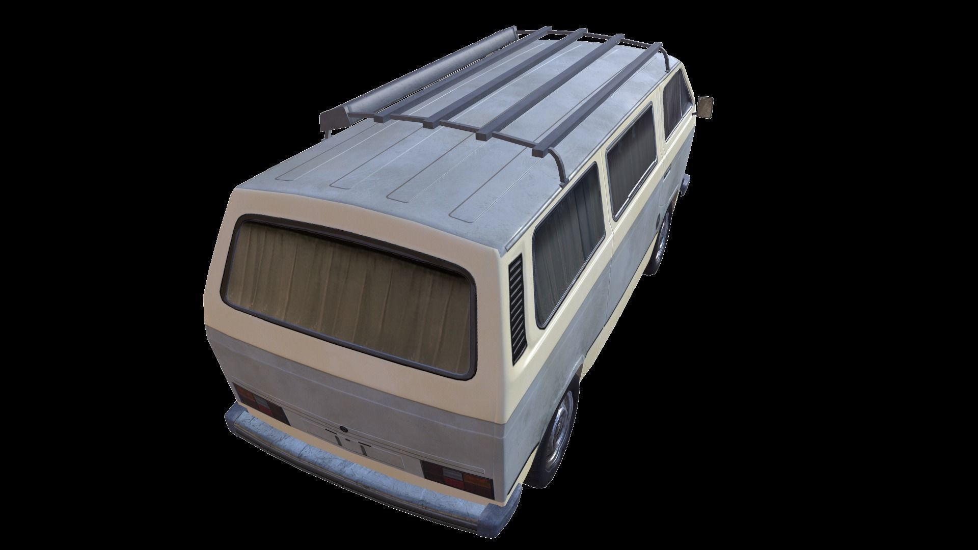 PBR T3 Van Lowpoly Low-poly 3D model_5