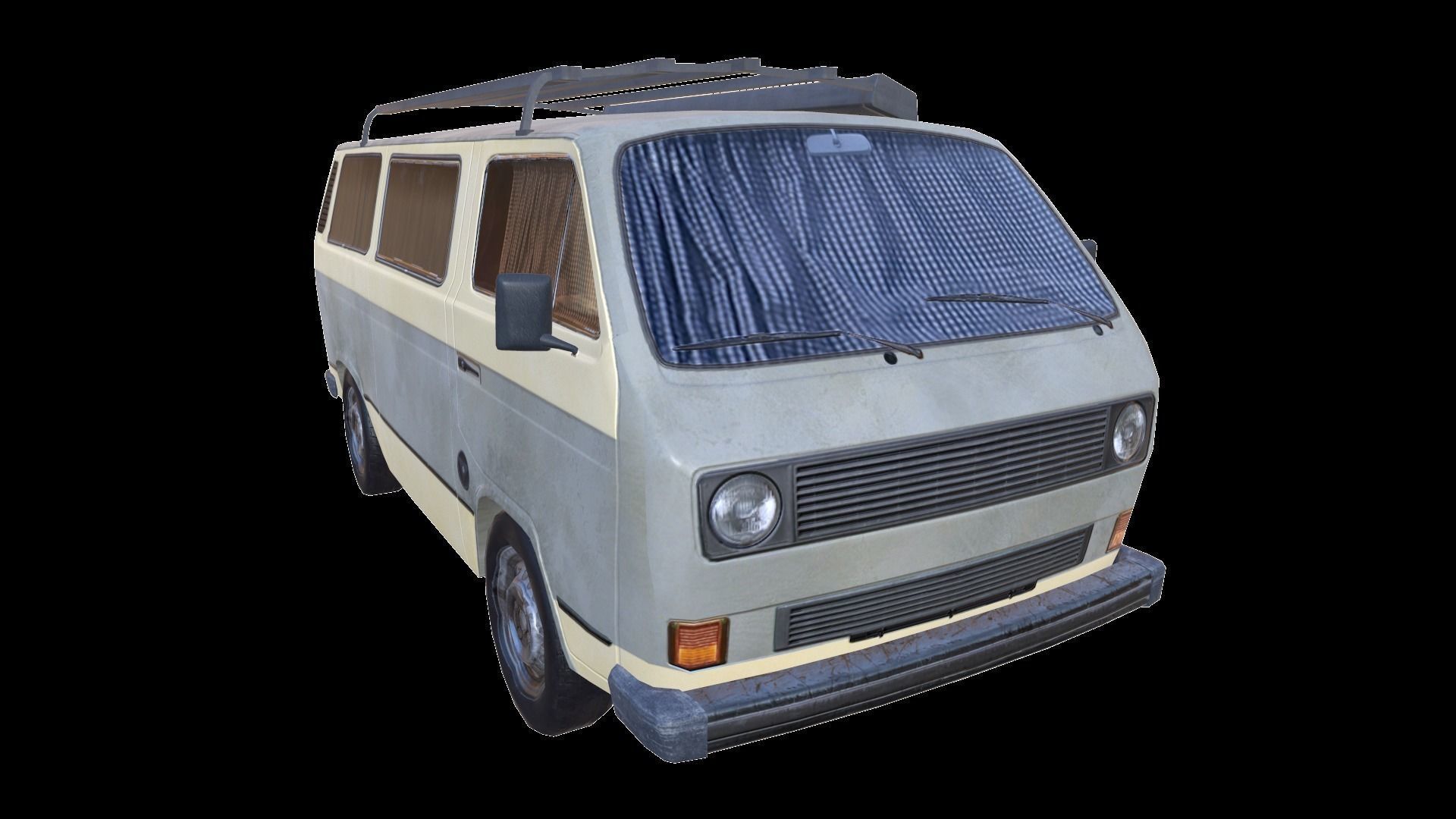 PBR T3 Van Lowpoly Low-poly 3D model_8